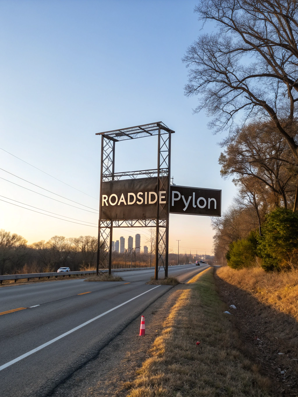 A weathered highway sign marking the journey