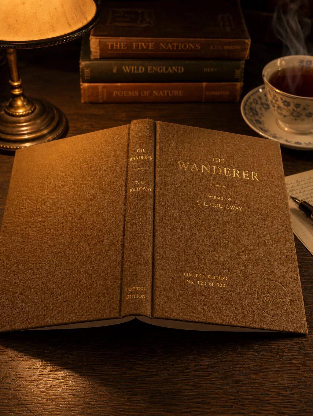 SoulWagon book resting on a vintage workbench under warm garage light